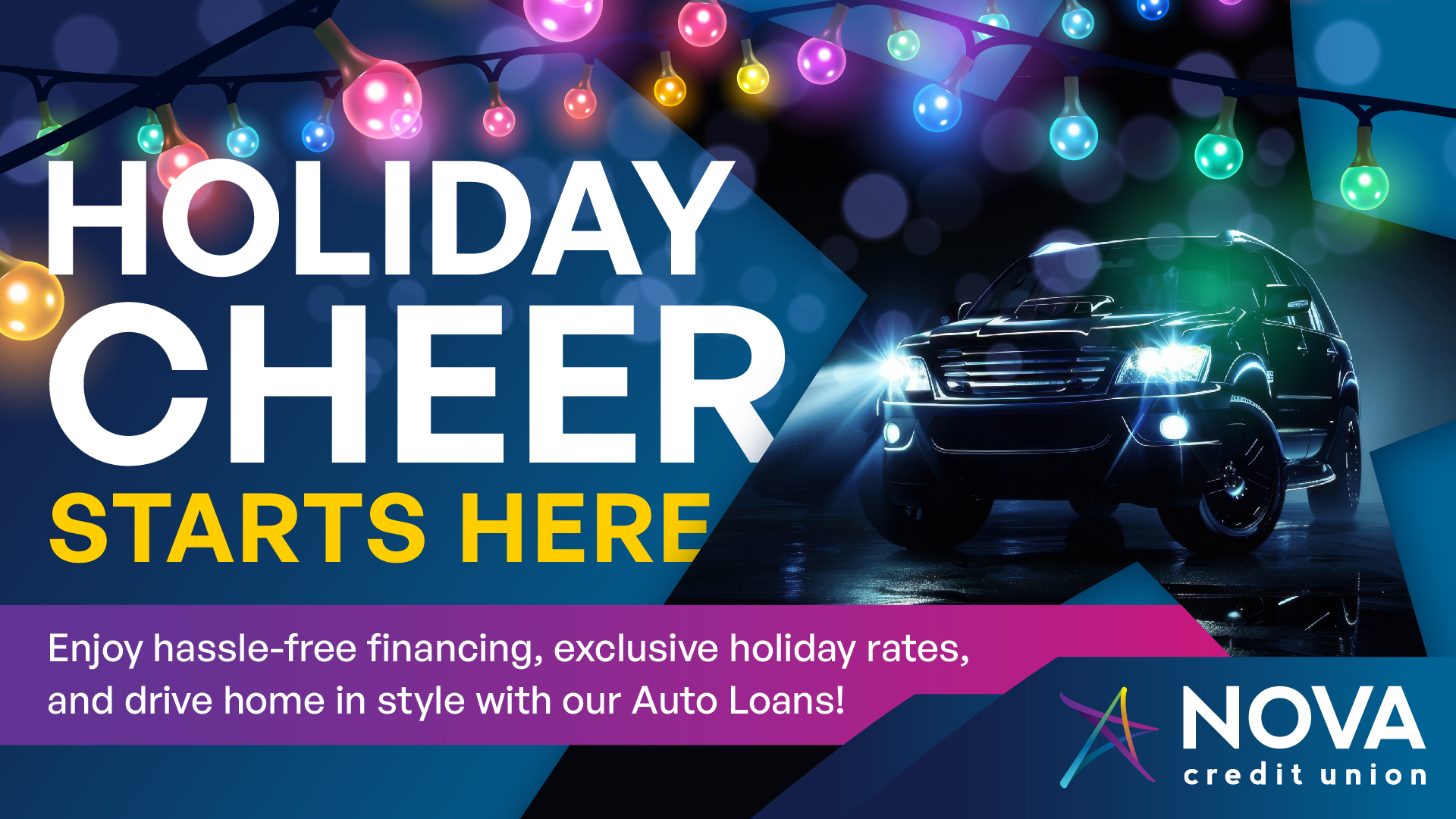 Credit union auto loan campaign artwork